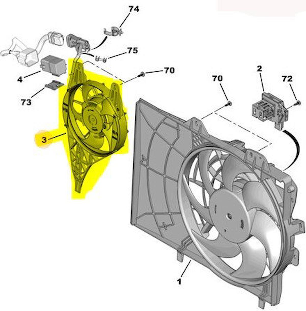 Peugeot 208 Fan Motoru [Orjinal] (1253K0)